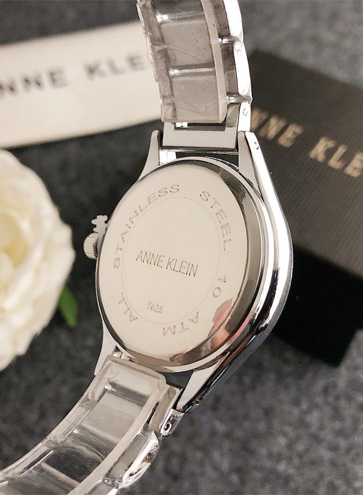 آن كلاين ساعة آن كلاين تونيو كوارتز فضية أنيقة للنساء مع حزام فضي من الفولاذ المقاوم للصدأ - Image 3